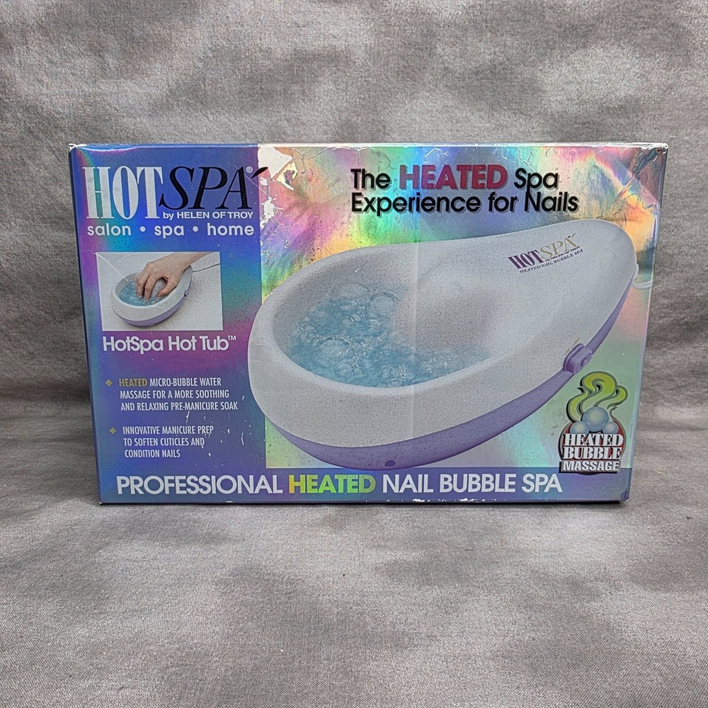Helen of Troy Hot Spa Heated Nail Bubble Spa Cuticle Softener #61521 NEW
